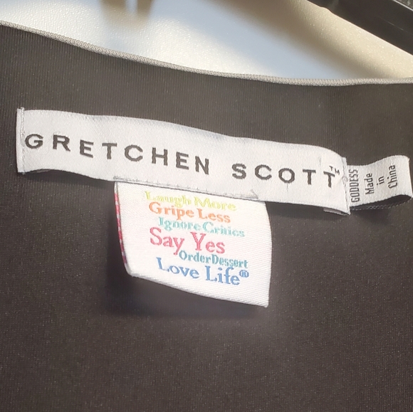 Gretchen Scott Jersey Ruffle Neck Top Tan Goddess  XXL - Picture 4 of 11